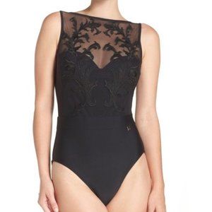 TED BAKER | Black Lace Guipure Swimsuit 36C/D